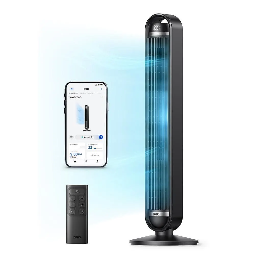 Dreo Cruiser TF611S Tower Fan, 35 W, Wi-Fi, 2501 m³/h, 107 cm