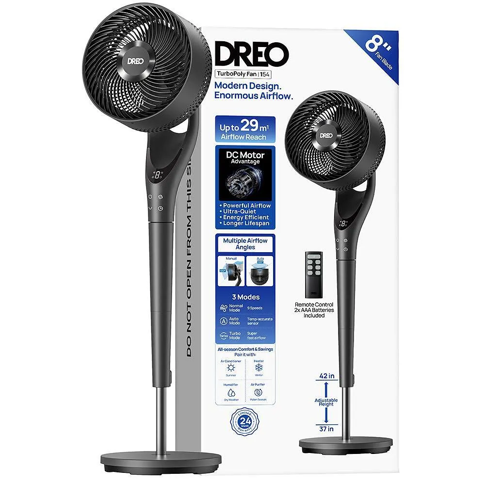 Dreo TurboPoly™ Fan 154, 36 W, 1597 m³/h, 120°