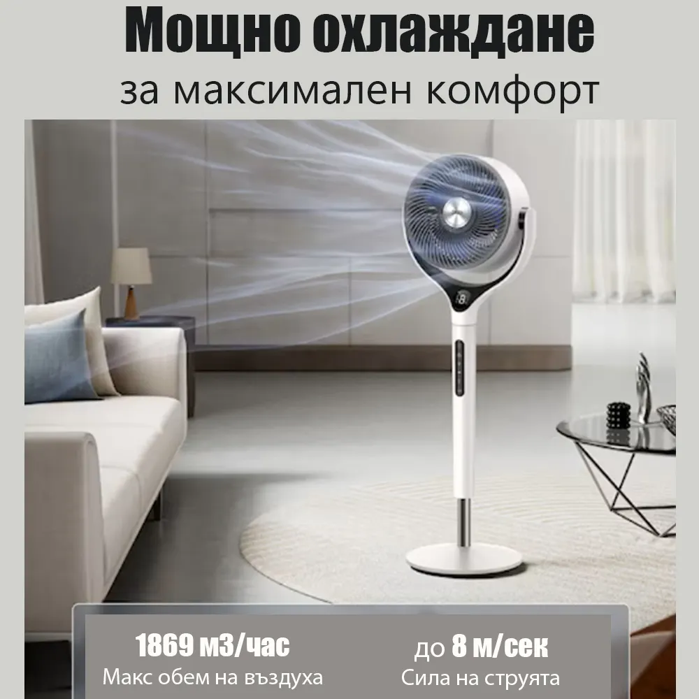 Dreo TurboPoly™ Fan 565S, 36 W, 1869 m³/h, 3D Oscillation up to 120°
