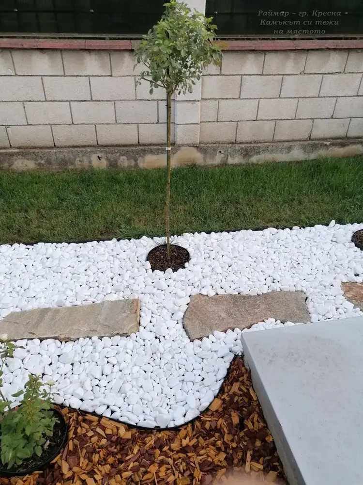 White Decorative Marble Stones 1 Ton for Garden and Yard