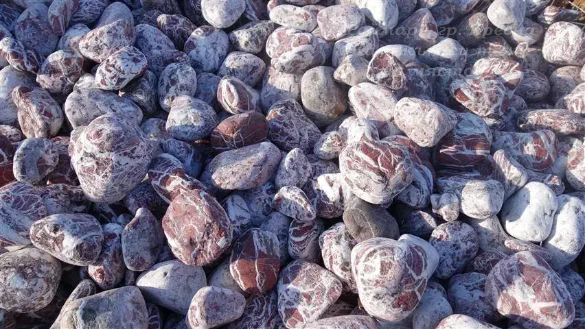 Red Decorative Marble Stones 1 Ton for Garden and Yard
