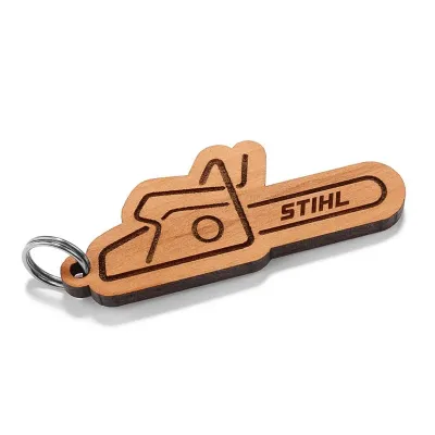 Дървен ключодържател STIHL от крушова дървесина, 6.5 см