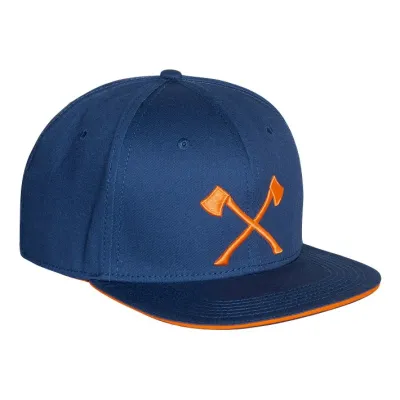STIHL AXE Blue Cap, 100% Cotton, Chainsaw Camo Print